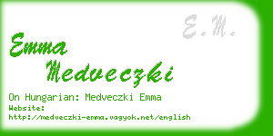 emma medveczki business card